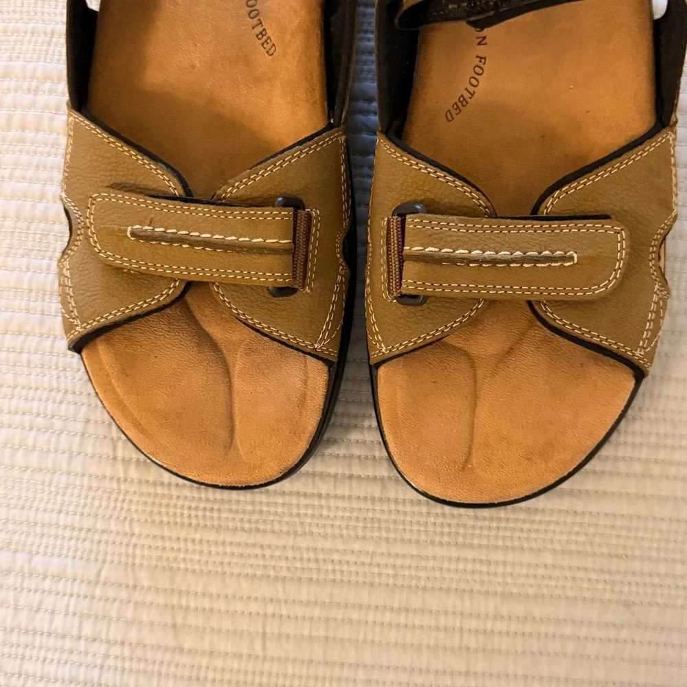 NEW Dockers Mens Sunland Memory Foam Fisherman Sandals Brown 90-21382 Size 12M